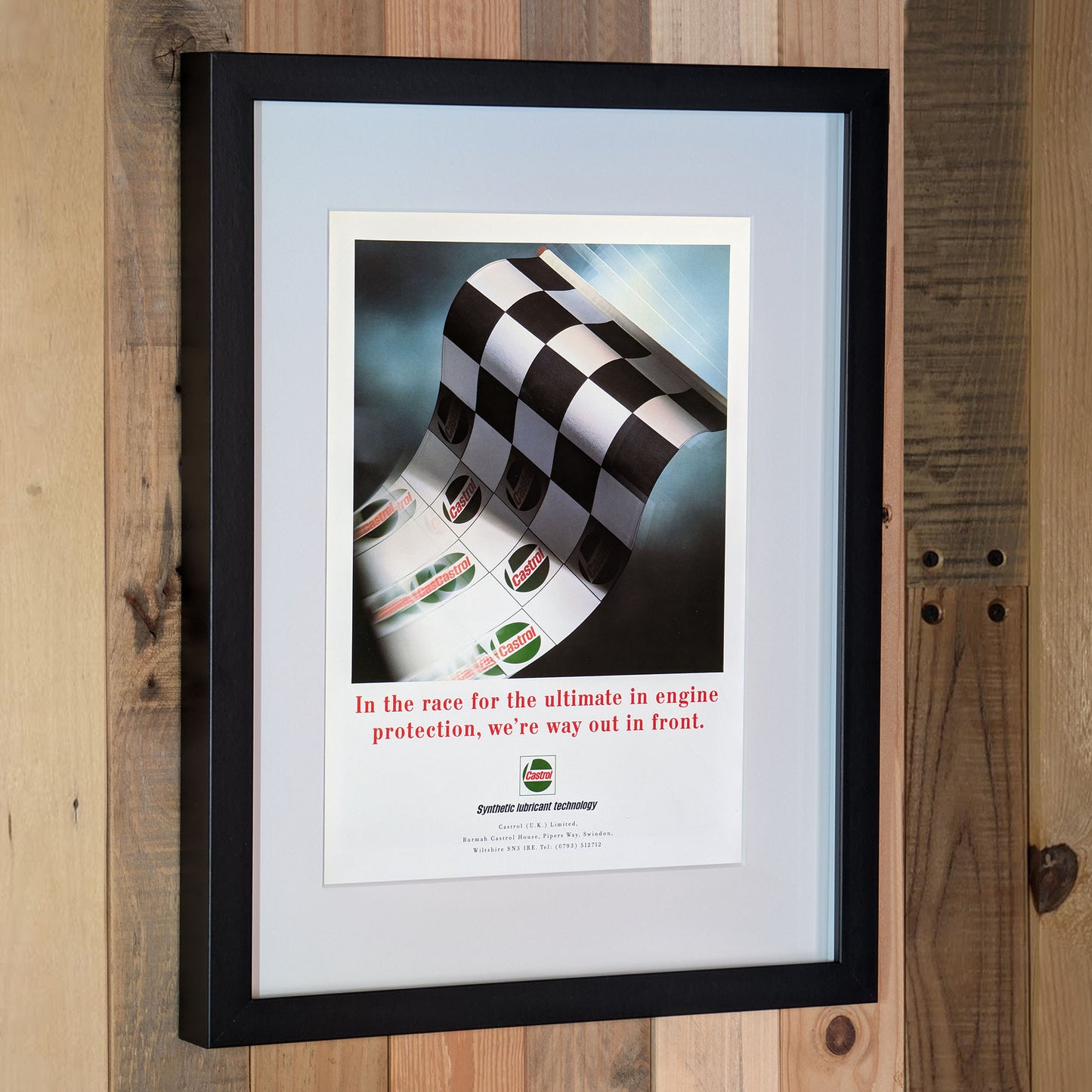 1991 Castrol Oils Advertisement Poster - Original Framed