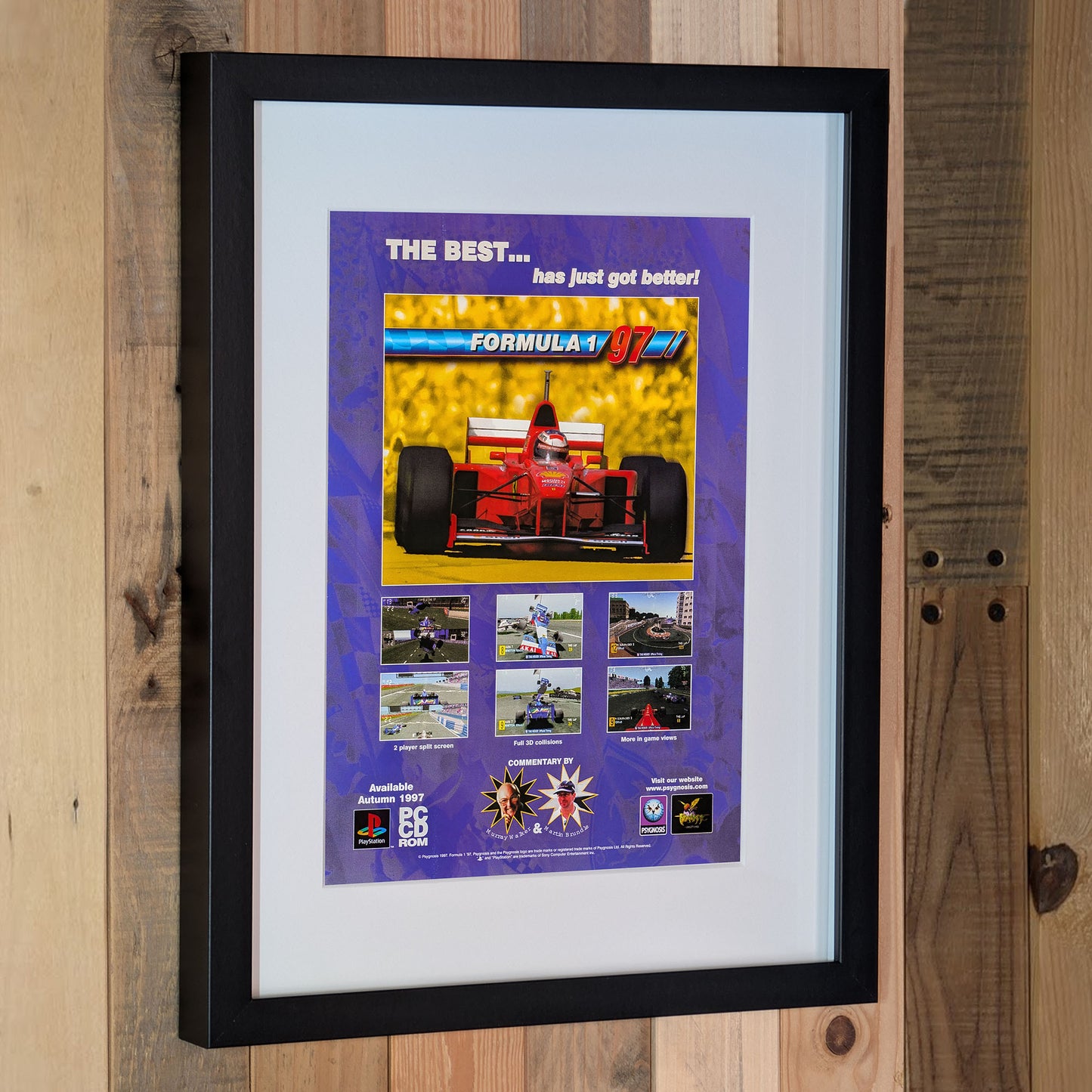 1997 Formula 1 1997 Playstation Game Advertisement - Original Framed