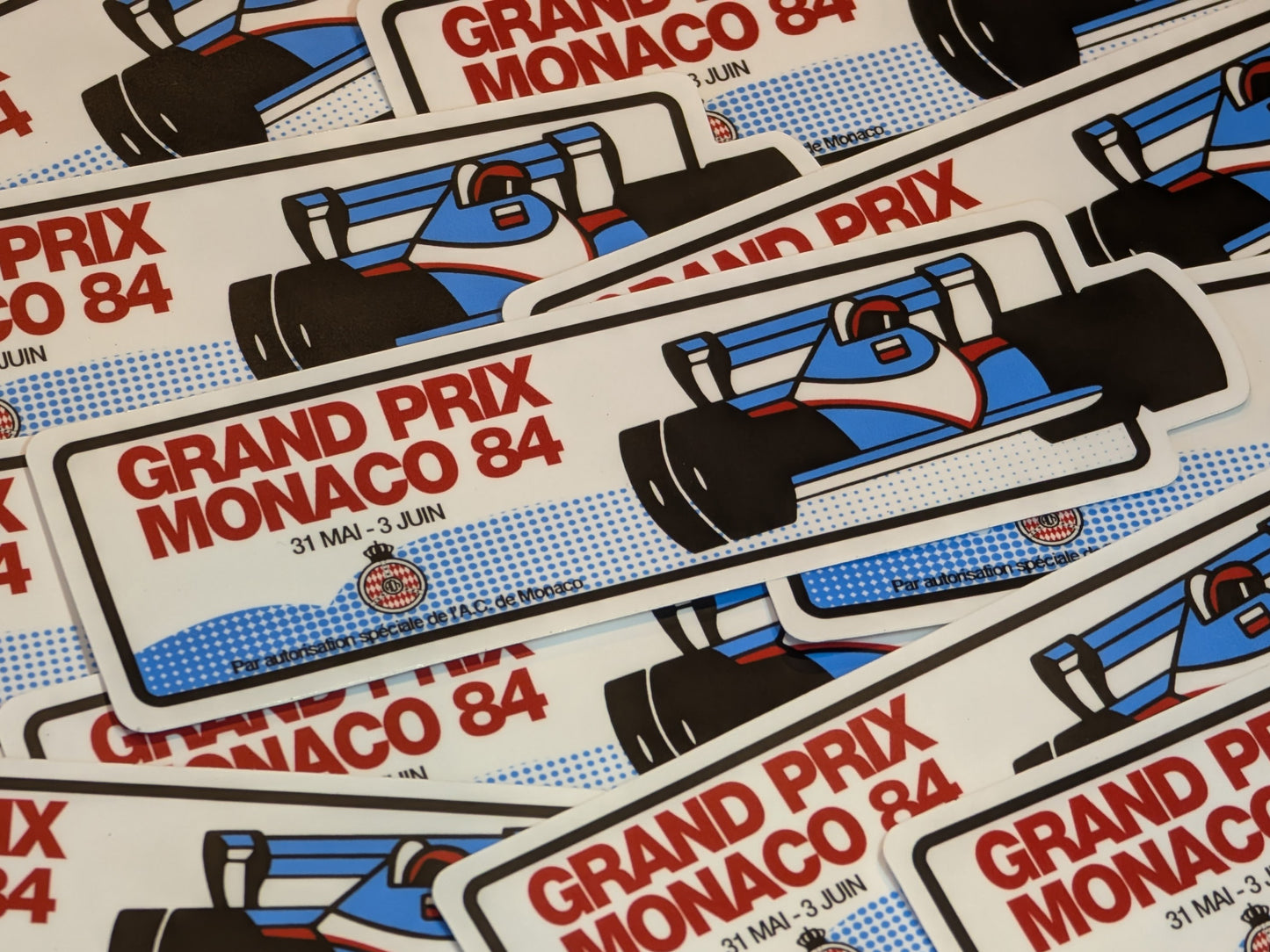 1984 Monaco Grand Prix Sticker 'Grand Prix Monaco 84'