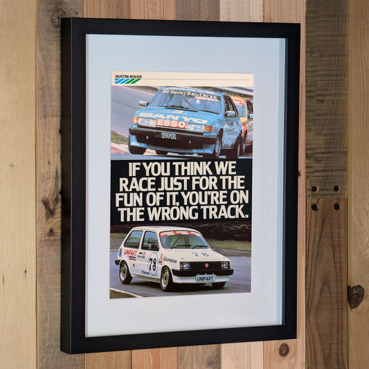 1983 Austin Rover MG Metro and Rover SD1 Advertisement Poster - Original Framed