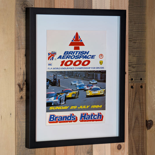1984 British Aerospace 1000km Brands Hatch Advertisement Poste - Original Framed