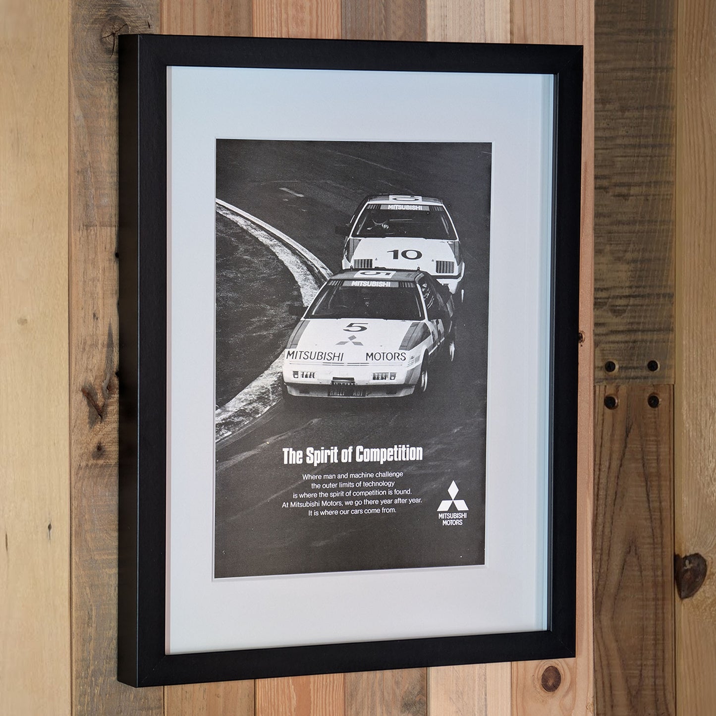 1986 Mitsubishi Starion Touring Car Advertisement Poster - Original Framed