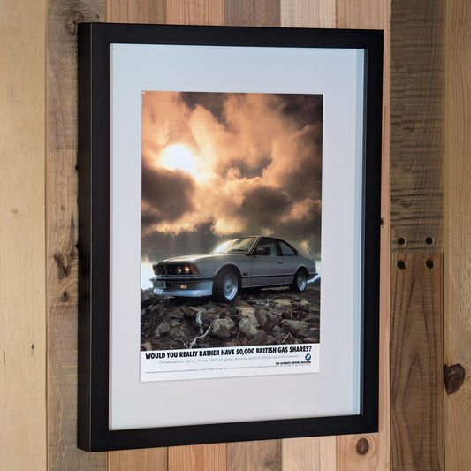 1987 BMW M635CSi Advertisement Poster - Original Framed