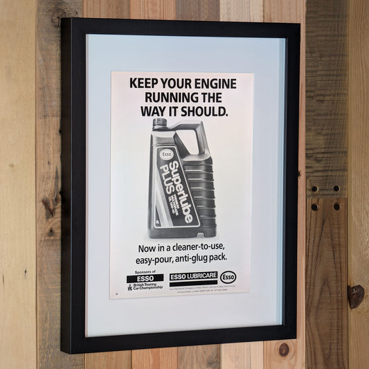 1990 Esso Oils Lubricare Advertisement Poster - Original Framed