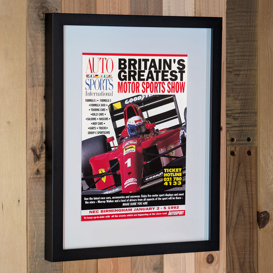 1991 Autosport International Advertisement Poster Ferrari 641 - Original Framed