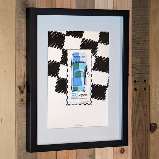 1991 Pilkington XXX Triplex Glass Advertisement Poster - Original Framed