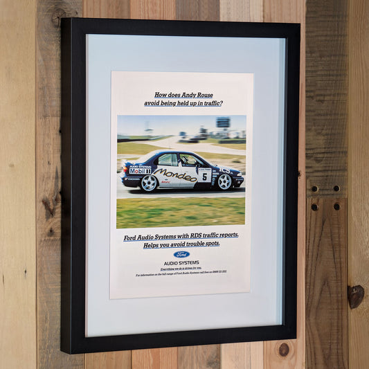1993 Ford Mondeo Andy Rouse Advertisement Poster - Original Framed