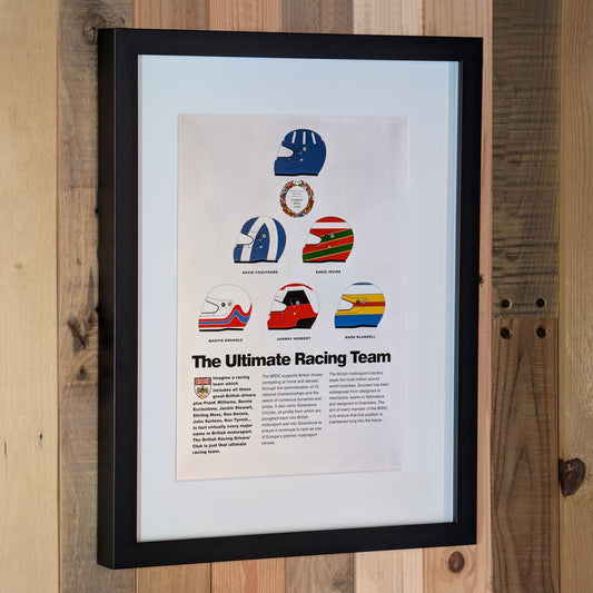 1997 The Ultimate Racing Team BRDC Advertisement Poster - Original Framed
