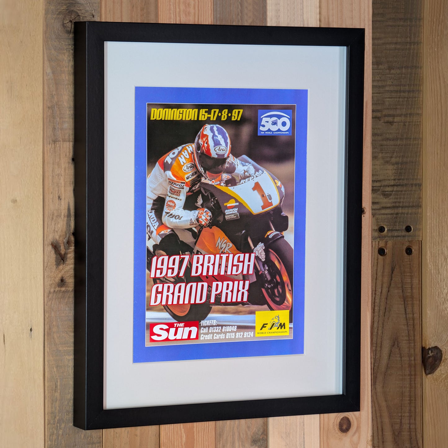1997 British Bike Grand Prix Advertisement Poster - Original Framed