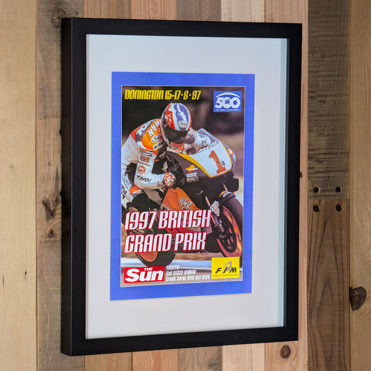 1997 British Bike Grand Prix Advertisement Poster - Original Framed