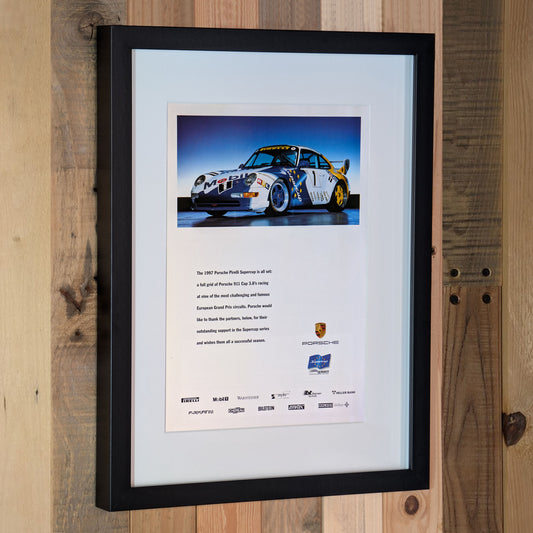 1997 Porsche Pirelli Supercup Advertisement Poster - Original Framed
