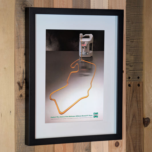 1997 Castrol Silverstone Formula 1 Advertisement Poster - Original Framed